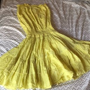 100% cotton summer dress in bright yellow!